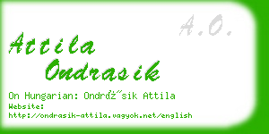 attila ondrasik business card